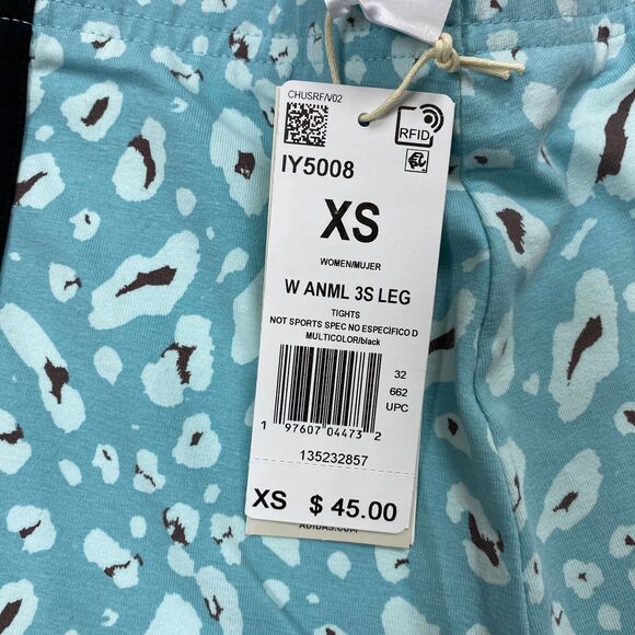 NEW Adidas Essentials Leggings 3 Stripe Animal Print Leggings $45 IY5008 Size XS - Picture 5 of 7